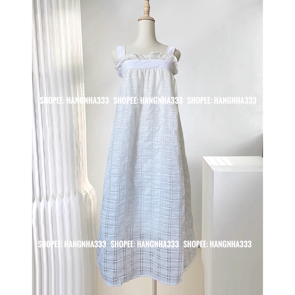 NEW | Đầm hai dây bản to chất tơ lụa form babydoll 2 LỚP siêu xinh Ulzzang