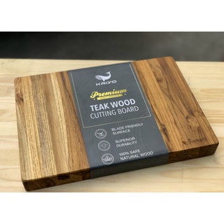 Thớt chặt gỗ teak siêu bền, chắc 3,8 x 25 x 35 cm thương hiệu kaiyo