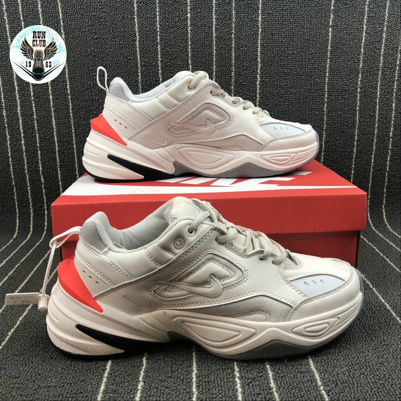 [Ảnh thật] giầy thể thao M2k trắng gót cam thời trang :;