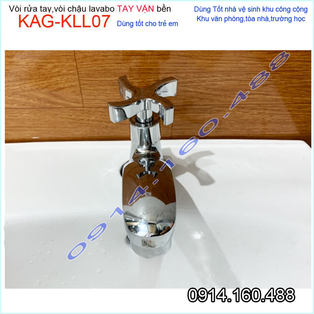 Vòi lavabo lạnh KAG-KLL07, vòi chậu rửa mặt tay vặn cao cấp nước chảy mạnh sử dụng tốt