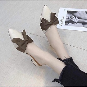 Giày Nữ Sục Mũi Nhọn Thắt Nơ Siêu Xinh A86