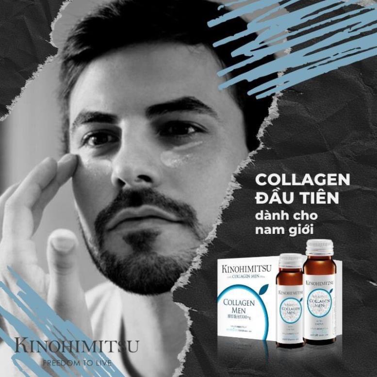 Nước uống đẹp da cho nam Kinohimitsu Collagen Men (Hộp 16 chai) x