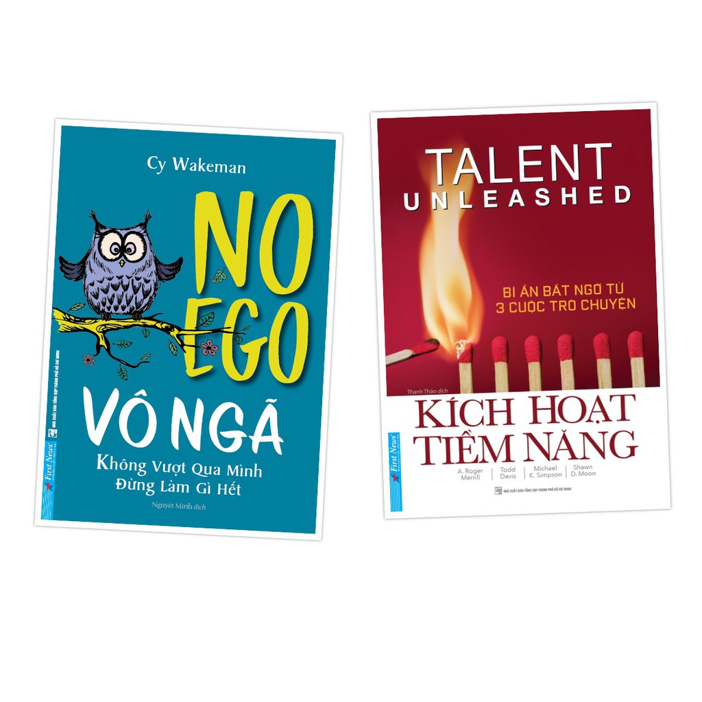 Sách - Combo No Ego Vô ngã 51517 + Kích hoạt tiềm năng 54006 - FirstNews Tặng Kèm Bookmark