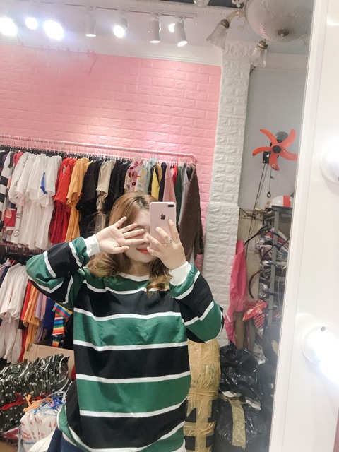 ÁO SWEATER SỌC XANH ĐEN - UNISEX - NEW ITEMS | BigBuy360 - bigbuy360.vn
