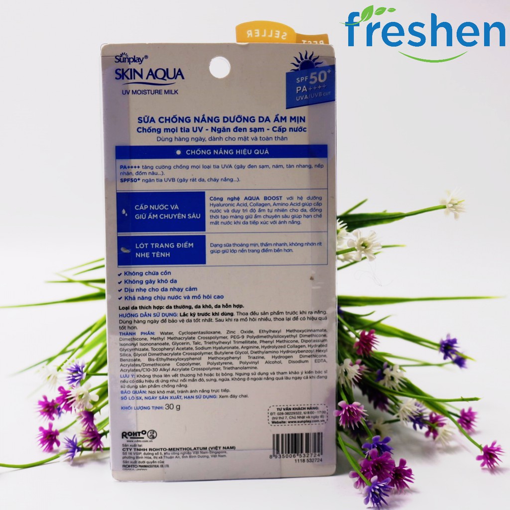 ✅ (CHÍNH HÃNG) Sunplay Skin Aqua UV Moisture Milk SPF50+, PA++++: Sữa chống nắng dưỡng da, giữ ẩm