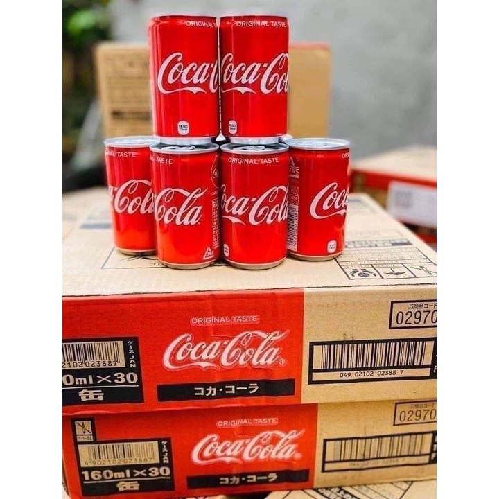 Coca Mini Nhật Lon 160ml [HÀNG CHUẨN] thùng 30 lon