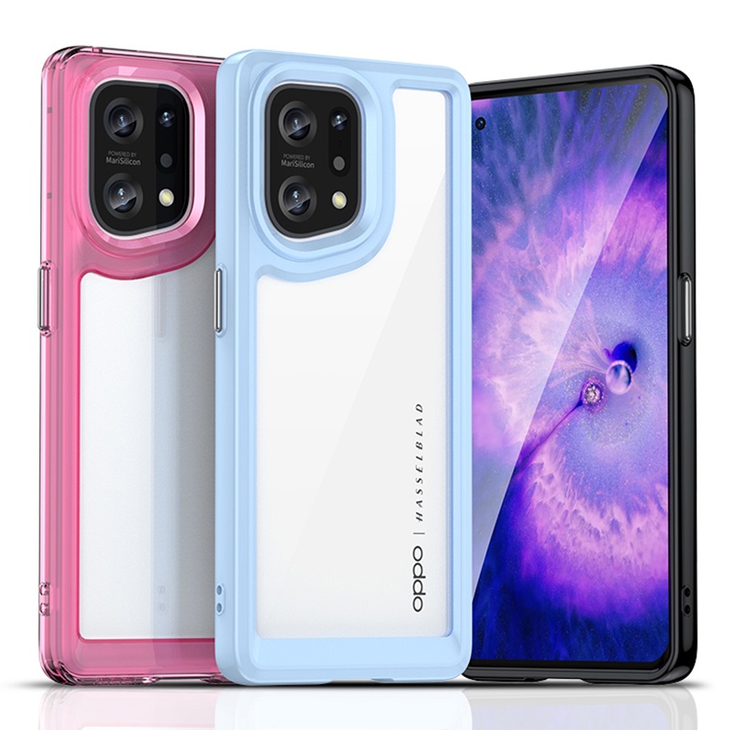 Dành Cho OPPO Find X5 Pro X5 Lite Ốp Lưng Silicon Trong Suốt TPU Chống Sốc