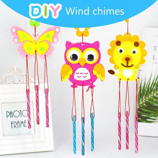 Children’s DIY wind chimes non-woven hand-made cute card ventilation bell gift