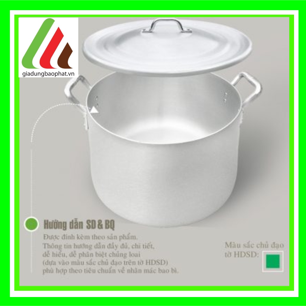 Nồi nhôm soup pot Kim Hằng size lớn 32 34 36 38 40 42 44 46 48 50 Chính hãng