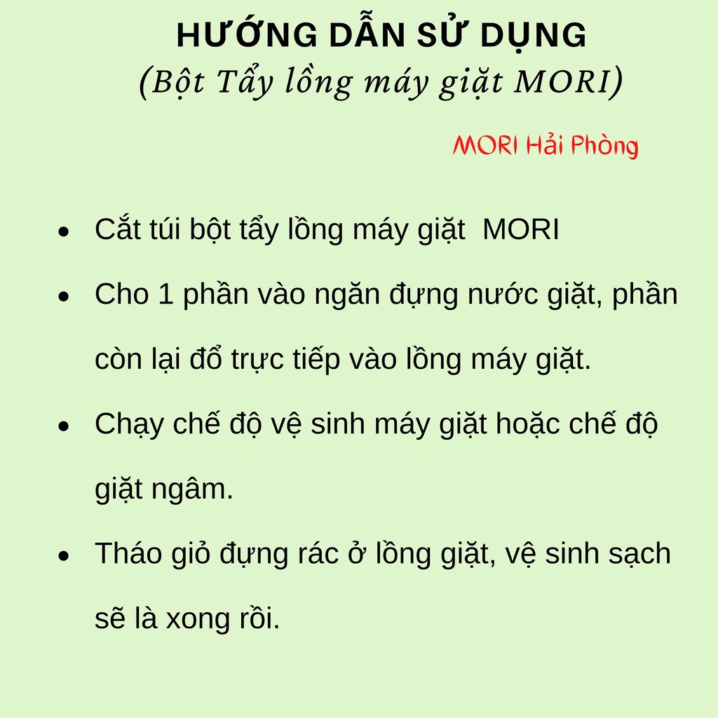 Vệ sinh máy giặt MORI, bột vệ sinh lồng giặt, làm sach máy giặt, tẩy lồng giặt siêu sạch hộp 250g và 500g