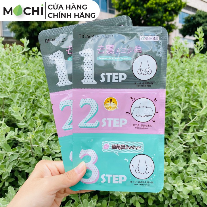 Mặt Nạ Lột Mụn Đầu Đen Mũi Set 3 Bước Mask Bioaqua Cao Cấp Nội Địa Trung MOCHI SHOP | BigBuy360 - bigbuy360.vn