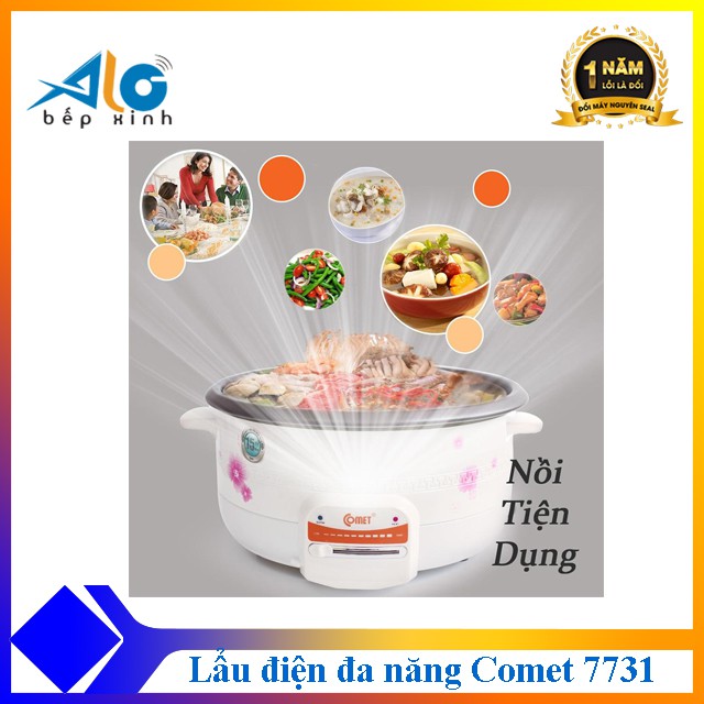 [Mã ELHADEV giảm 4% đơn 300K] ( RẤT BỀN) LẨU ĐIỆN ĐA NĂNG COMET 7731 - Shop Alo Bếp Xinh