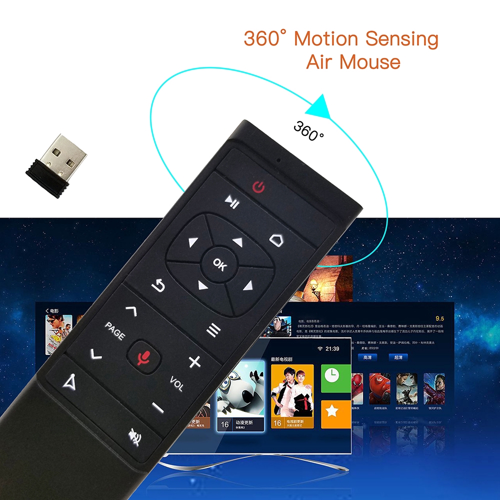 MT12 2.4G Air Mouse Wireless Remote Control Infrared Learning Mode With Gyroscope