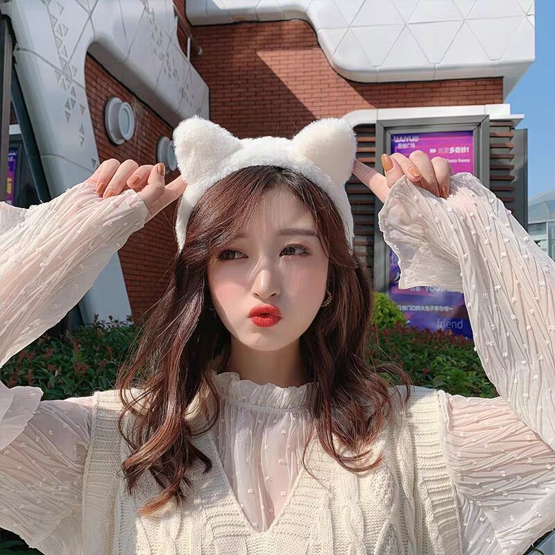 Băng đô tai mèo phong cách Hàn Quốc dễ thương