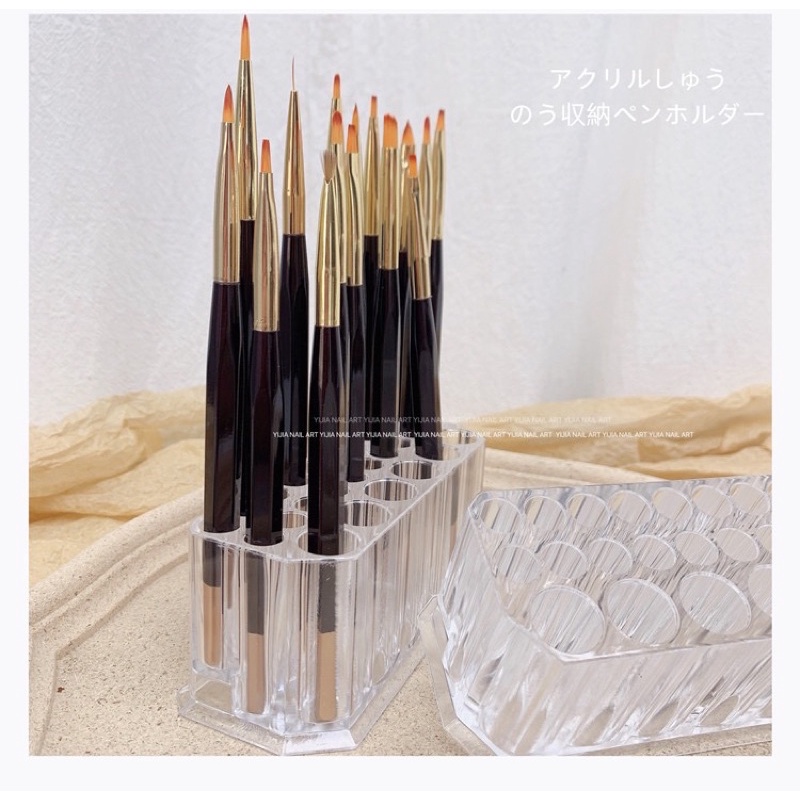Khay cắm cọ nail trong suốt 26 ô , khay đựng cọ