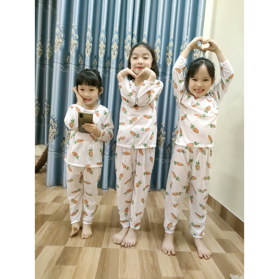 Bộ dài tay cotton giấy cài vai cho bé hàng đẹp (3-22kg)