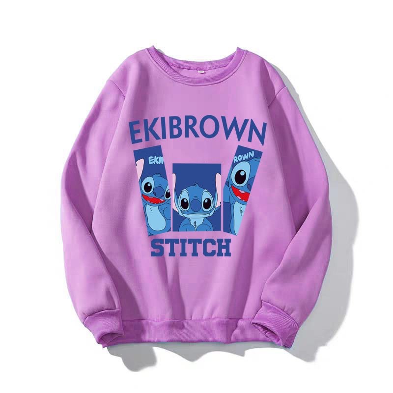 ÁO SWEATER NAM NỮ STITCH EKIBROWN VẢI NỈ