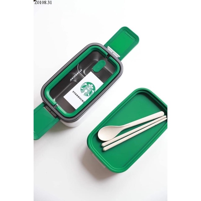 Hộp cơm giữ nhiệt Starbucks đựng cơm văn phòng, hộp đựng cơm trưa cao cấp chất liệu Inox 304 bảo hành 1 đổi 1