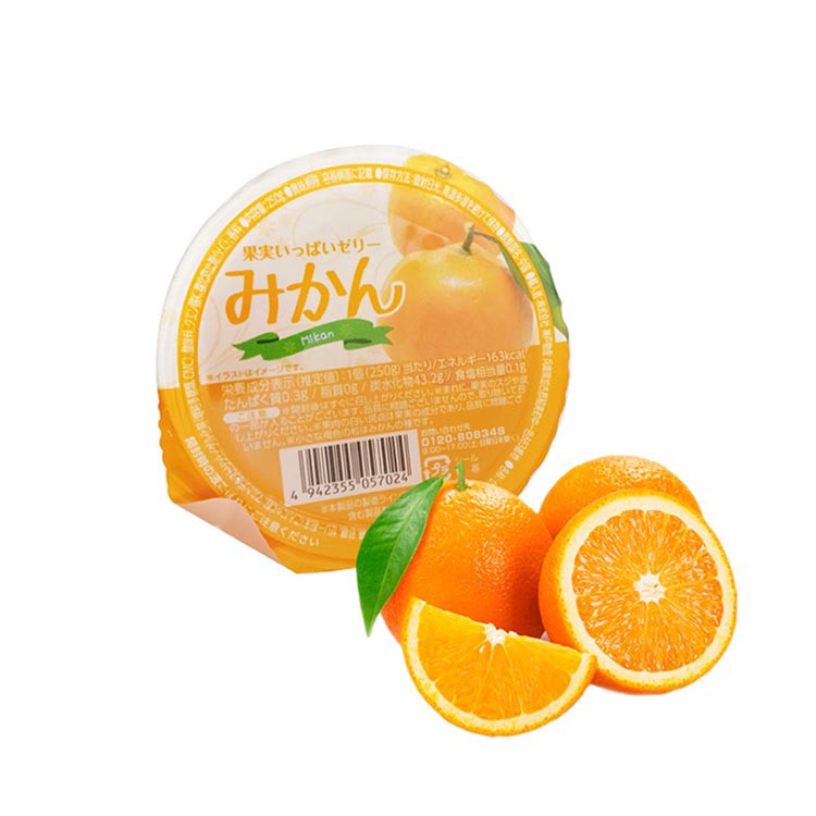 (Đủ vị) Thạch trái cây nhân quả tươi nguyên miếng KOBE BUSSAN - hàng nội địa Nhật Bản