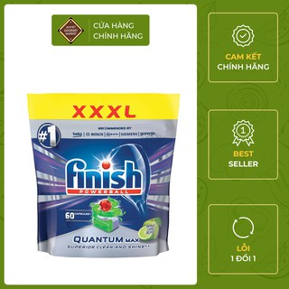 Viên rửa bát Finish Quantum Max túi 60 viên dùng cho máy rửa bát
