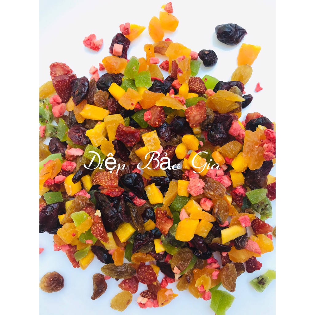 Trái cây sấy dẻo, hạt sấy giòn mix 100g