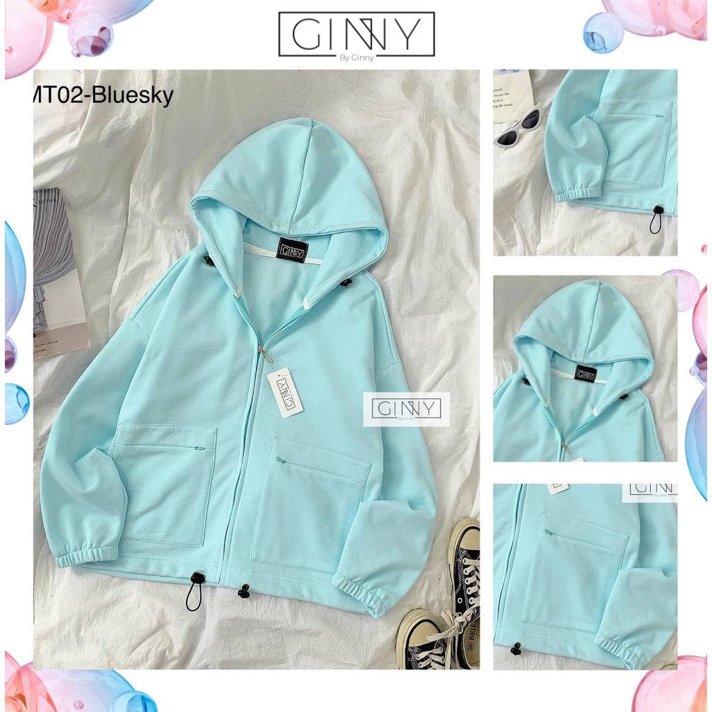 ÁO KHOÁC THUN XUẤT TÚI ZIP MT-02 | Phiên Bản Chống Nắng Mới Nhất | GINNY.VN