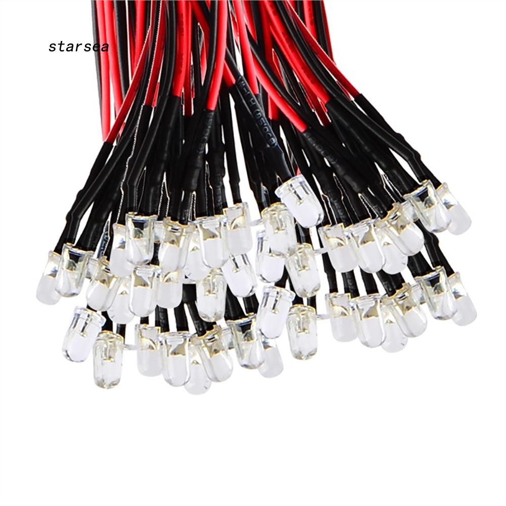 Bộ 10 sợi dây ruy băng gắn hạt đèn LED siêu sáng 3mm / 5mm 20cm 5V 12V cho đồ chơi xe hơi mô hình
