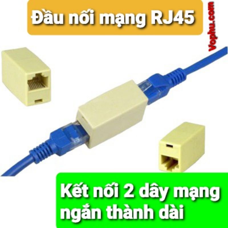 Đầu nối mạng Lan rj45 kết nối 2 dây ngắn thành 1 dây dài - mẫu mới VP - DNRJ451