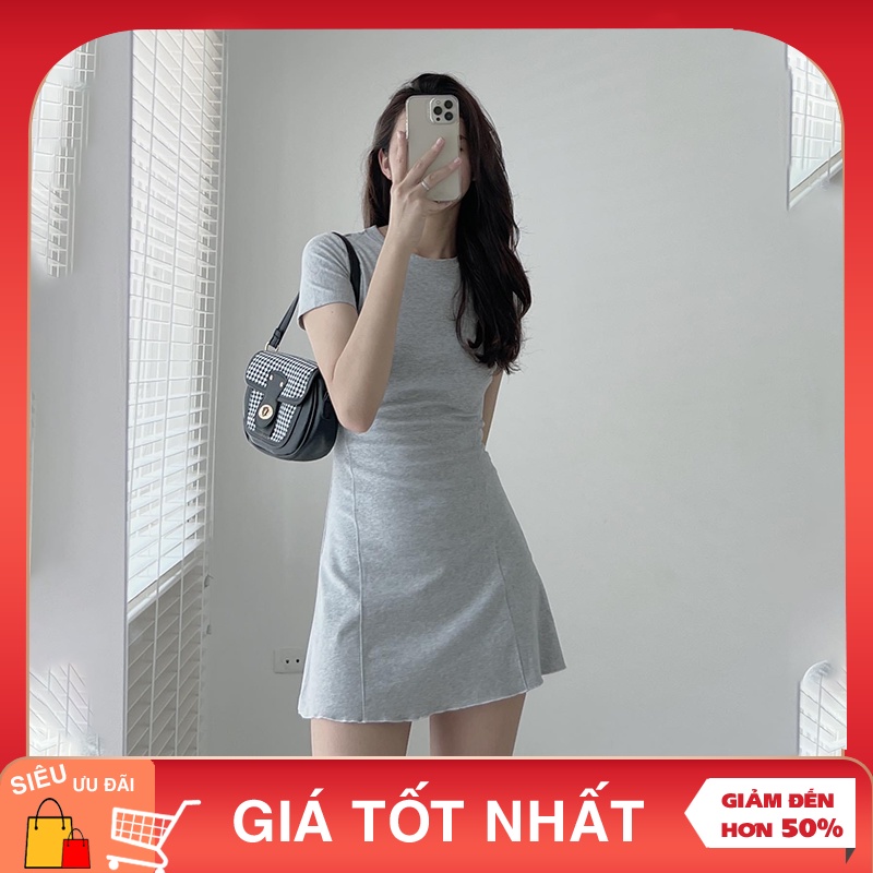 Váy BODY ngắn dáng ôm sexy, chất vải cotton mặc cực mát, dễ chịu thích hợp mặc nhiều dịp, váy nữ trơn dáng A Melu MEV001