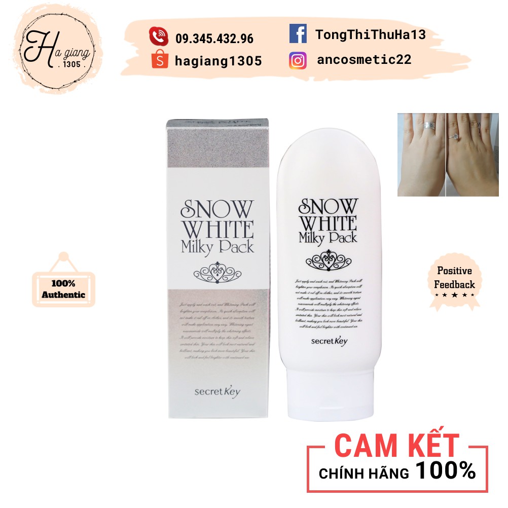 [Cam Kết Chuẩn Auth] Kem Dưỡng Trắng Secret Key Snow White Milky Pack