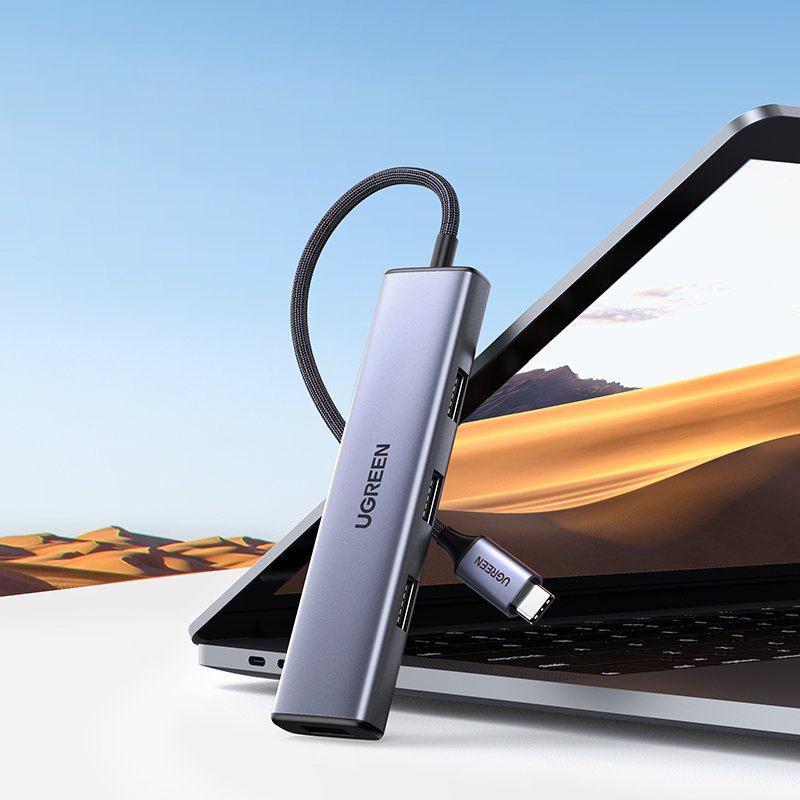 Bộ Chia Hub USB Type C Ra 4 Cổng USB 3.0 Ugreen 70336 Vỏ Nhựa