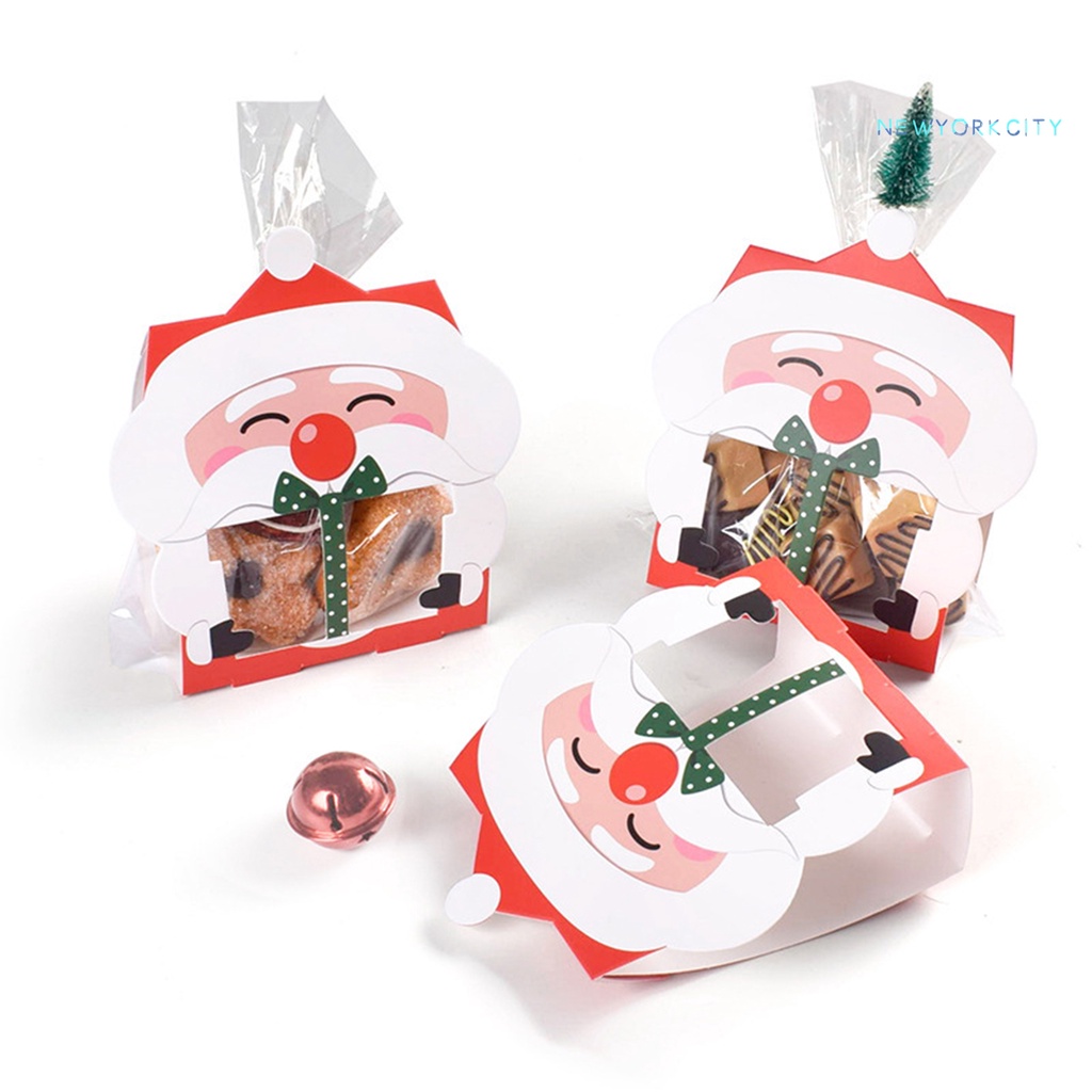 Set 8 Túi Giấy Đựng Bánh Quy Giáng Sinh Dễ Thương Thân Thiện Với Môi Trường