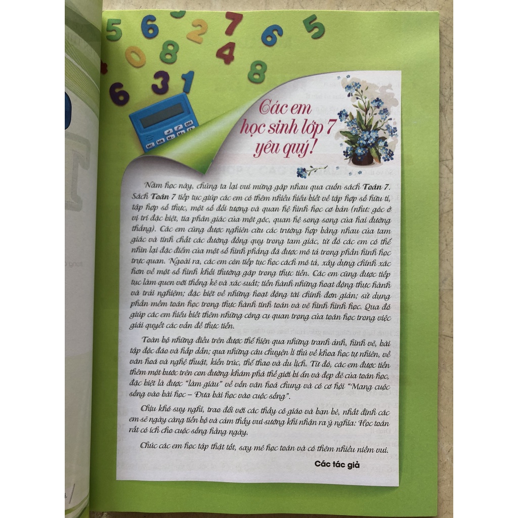 Sách giáo khoa Toán 7 Cánh Diều mới 2022
