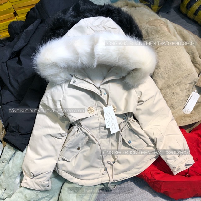 Áo phao rút eo cúc ngực p125 ( VIDEO VÀ ẢNH THẬT)