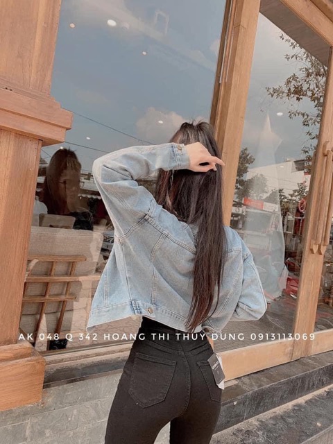 áo khoác bò nữ dáng ngắn trơn | BigBuy360 - bigbuy360.vn