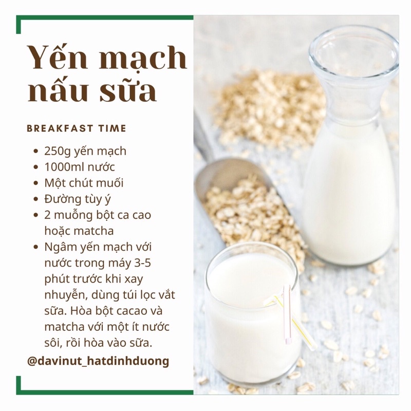 Yến mạch cán dẹt túi 1kg thích hợp cho ăn kiêng , eatclean, thực dưỡng , làm granola