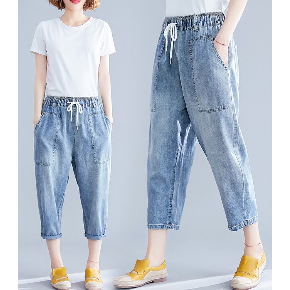G587 Quần bò big size freesize thời trang cá tính kiểu dáng thể thao