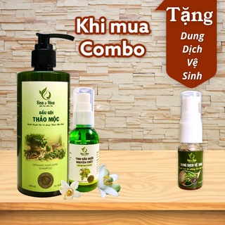Combo Dầu Gội Thảo Mộc Bea & Hea 300 mL + Tinh Dầu Bưởi 50 mL