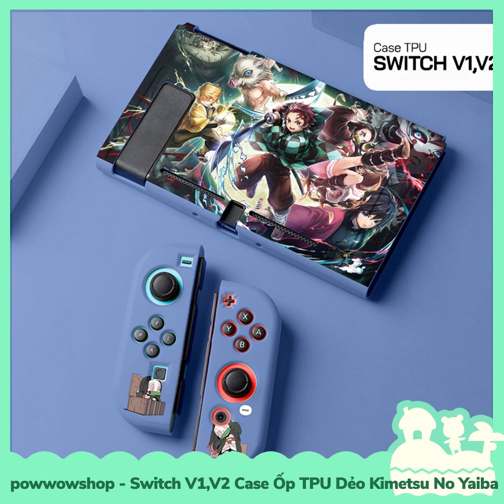 [Sẵn VN - Hỏa Tốc] Switch V1,V2 Case TPU Dẻo Cho Máy Game Cầm Tay Nintendo Switch V1,V2 Kimetsu No Yaiba