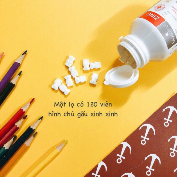 Viên uống bổ sung kẽm zinc bio island cho bé 120 viên - úc