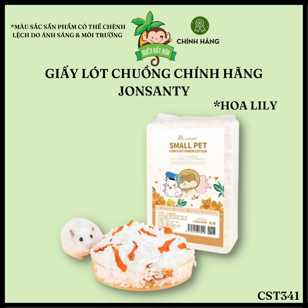 Lót chuồng Hamster - Giấy bông chính hãng Jonsanty đủ mùi 527 gram cho hamster