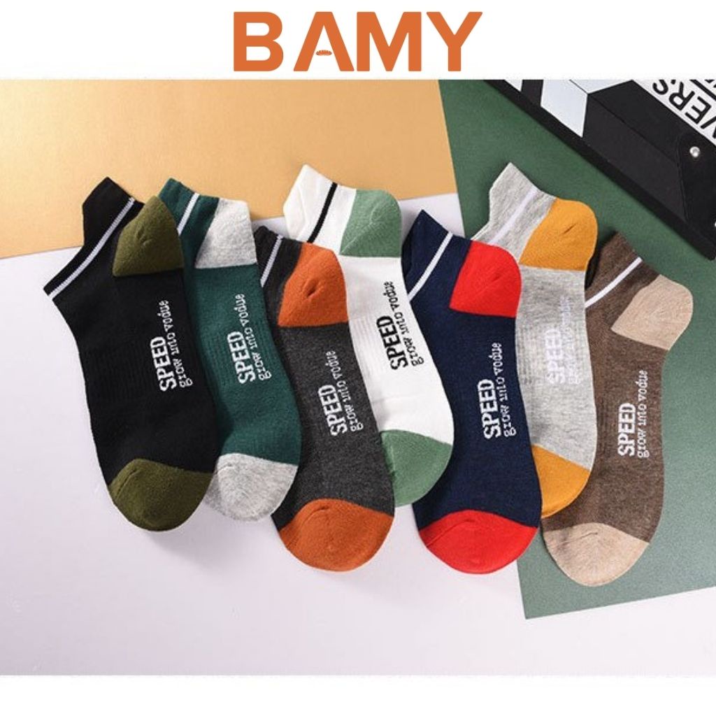 Combo 2 Đôi Tất Sped Nữ Cổ ngắn BAMY 100% cotton co giãn tốt