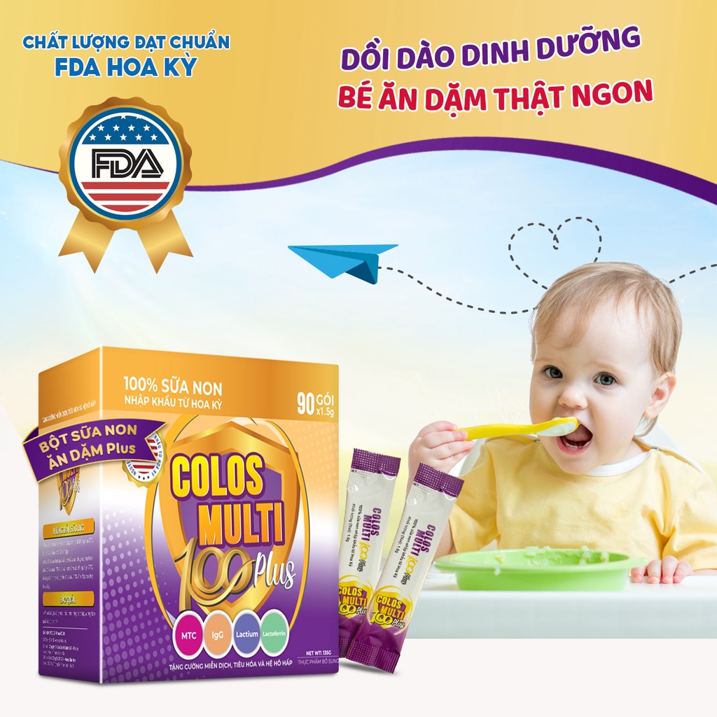 Sữa non tăng cường sức đề kháng - Sữa bột Mama sữa non Colos Multi 100 Plus hộp 135g