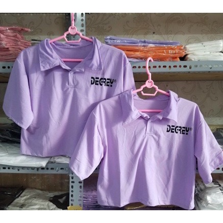 Áo croptop tay ngắn cổ bẻ Degrey