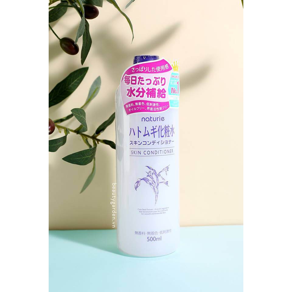 Nước hoa hồng Lotion Naturie Skin Conditioner, toner dưỡng ẩm sáng da Nhật Bản 500ml Rose.beautify