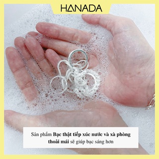 Bông Tai Bạc 925 Hanada Bốn Hạt Đá 0657 C14