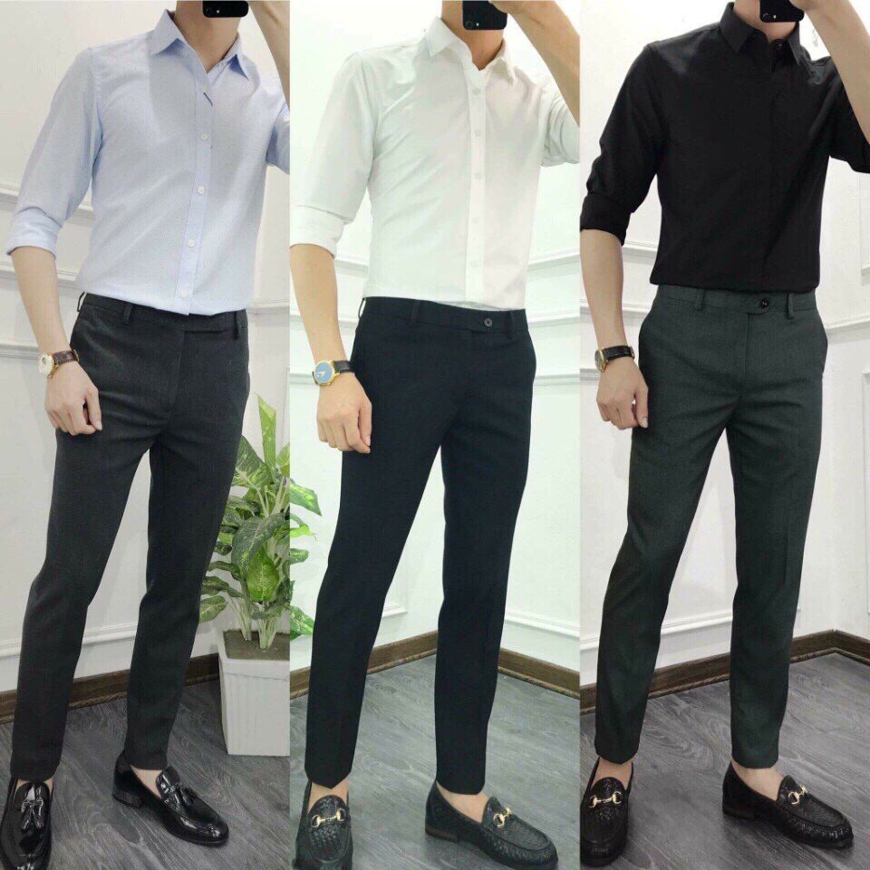 Quần âu nam cao cấp co giãn 4 chiều cao cấp dáng slimfit, chuẩn thiết kế hàn quốc, cực tôn dáng, lịch sự, trẻ trung | BigBuy360 - bigbuy360.vn