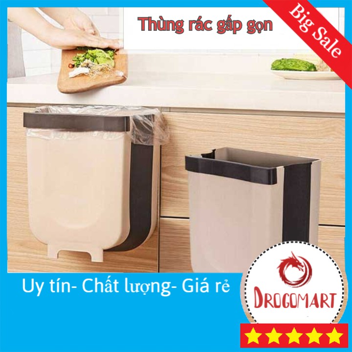 Thùng Rác Kẹp Tủ Treo Gấp Gọn Cho Nhà Bếp, Xe Hơi.. Nhựa Dẻo Siêu Bền Siêu Nhẹ