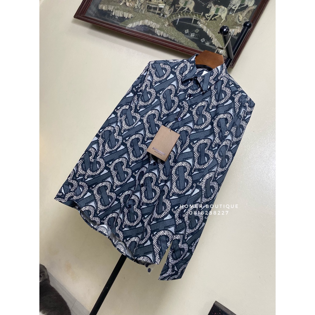 Áo sơ mi BURBERRY Monogram print silk