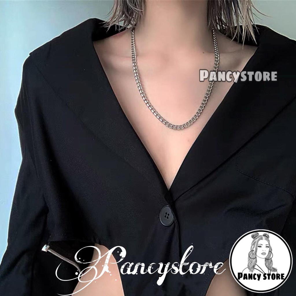 dây chuyền vòng cổ titan dây xích siêu bền không gỉ unisex